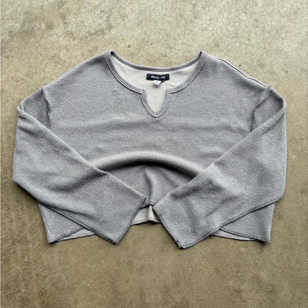 Urban Outfitters Heather Gray Knit Top